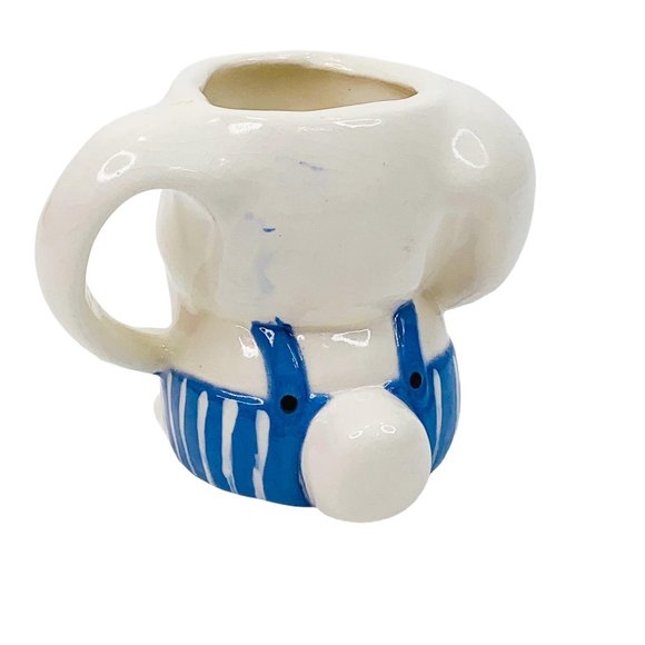 Vintage Easter Bunny Rabbit Child Planter Mug Cup Anthropomorphic Kitsch Spring - Picture 3 of 9